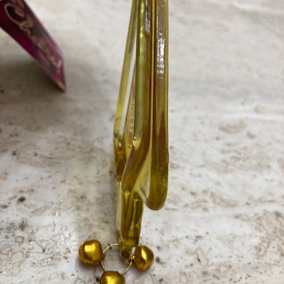 “Wine Taste Better With Friends” Yellow Tree Shaped Ornament  With Bell - Picture 2 of 3